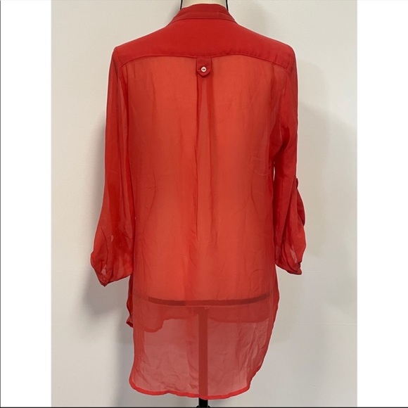 Lara's Closet Sheer Button Down Top Size M - Picture 2 of 3
